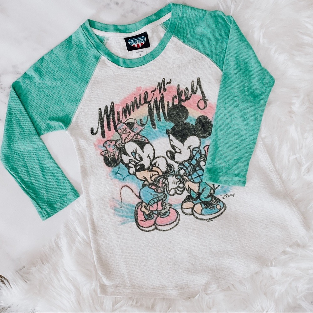 Junkfood Disney Mickey & Minnie Baseball Tee